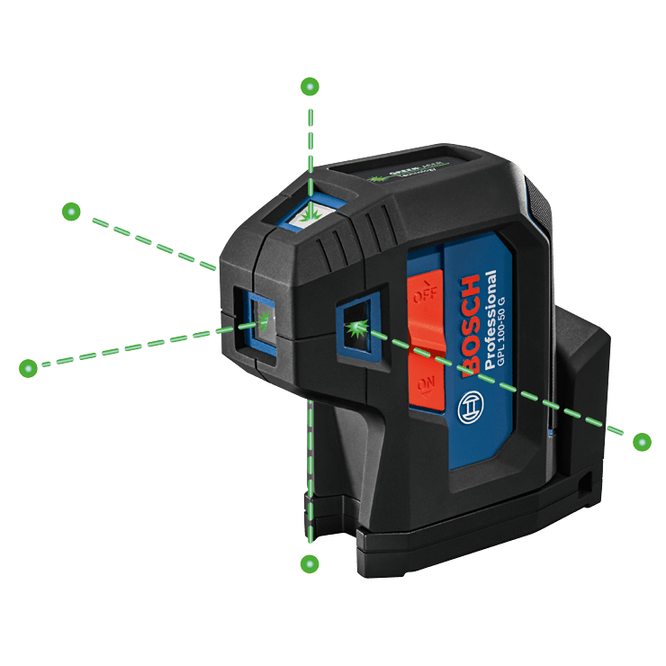 Green 5-Point Self-Leveling Alignment Laser-GPL100-50G-Hero