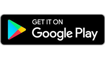 Google Play Store logo in colorful shades on a black background.