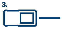 Graphic of a Bosch Professional tool with a rectangular shape.