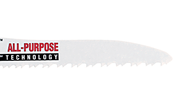 A white Bosch Professional saw blade with a serrated edge.