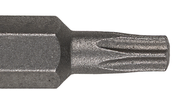 A black Bosch Professional screwdriver bit with a cross slot.