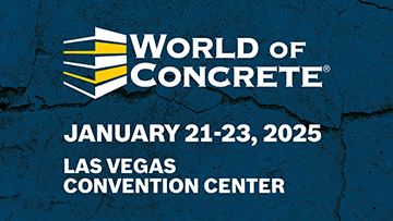 Logo de World of Concrete, date et lieu : Las Vegas 2025.