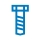 A blue screw symbol depicted in a stylized graphic. It shows a screw with threads and a head.