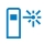 A stylized icon of a Bosch Professional tool emitting laser radiation. The icon is blue and shows a simple, clear shape representing a device with a light indicator. The radiation is depicted by short, ray-like lines emanating from the side of the device. The representation is minimalist and modern, suitable for technical applications.