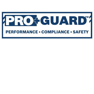 A blue PRO+GUARD logo with the words Performance, Compliance, Safety.