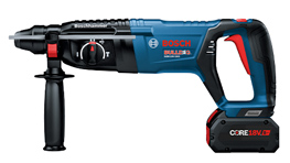 A blue Bosch Professional cordless drill with a black handle on a white background.