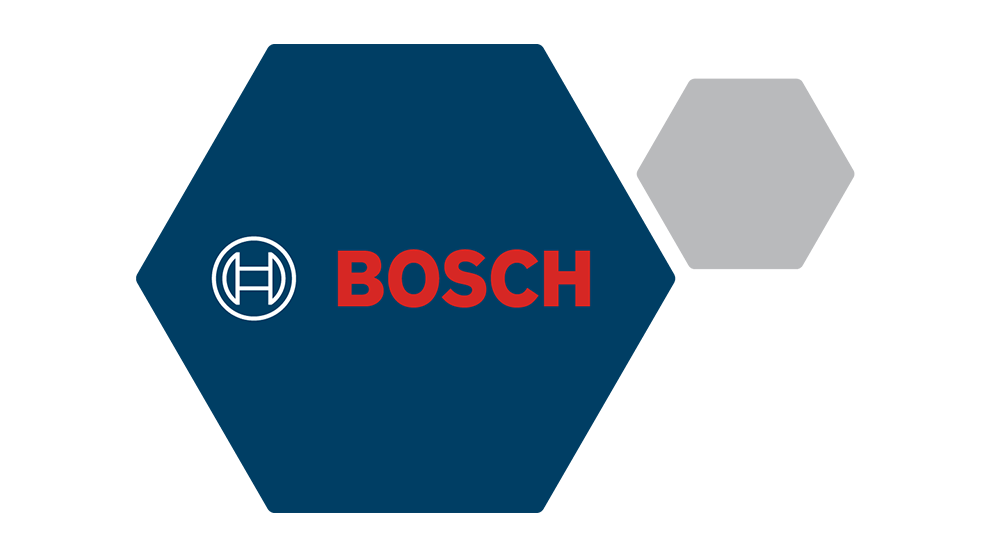 Bosch logo in blue and red with a stylized tool symbol.