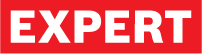 Logo with a red background and white text "EXPERT" in uppercase letters. Clear, modern font.
