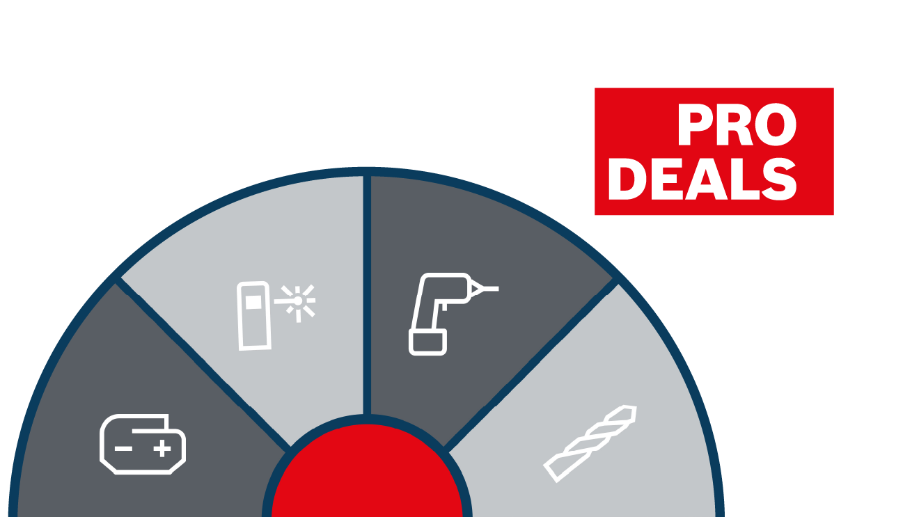 Graphic with tool icons and red Pro Deals lettering.